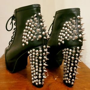 Jeffrey Campbell Spiked LITA Boots Size 8